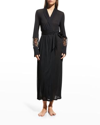 Brigitta Lace-Inset Robe