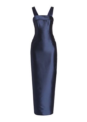 Brigitte Bow-Embellished Column Gown