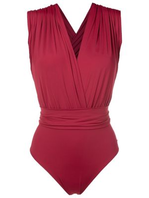 Brigitte cross-back swimsuit - Red