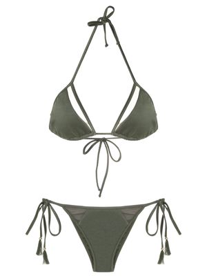 Brigitte cut-out triangle-cup bikini - Green