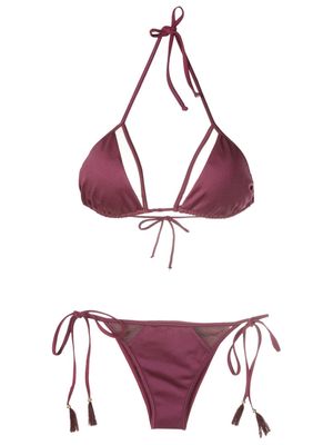 Brigitte cut-out triangle-cup bikini - Purple