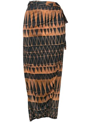 Brigitte graphic-print high-waisted sarong - Multicolour