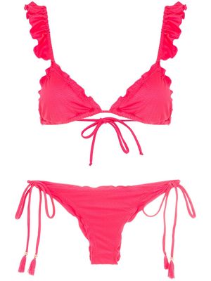 Brigitte Kate E Pati triangle-cup bikini set - Pink