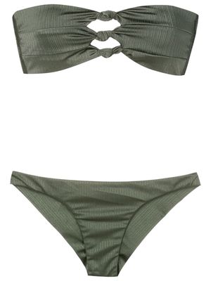 Brigitte knot-detail bikini - Green