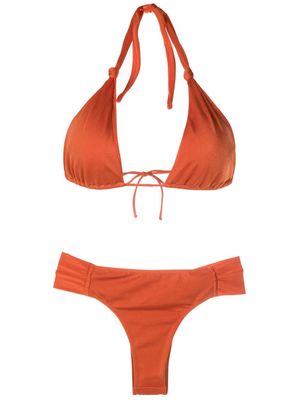 Brigitte knot-detail triangle-cup bikini - Orange
