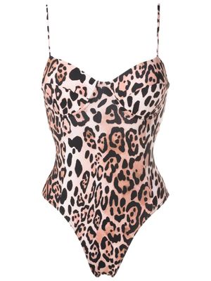 Brigitte leopard-print one-piece swimsuit - Brown