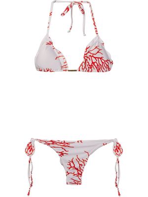 Brigitte printed bikini set - White