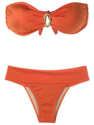 Brigitte strapless mid-rise bikini - Orange