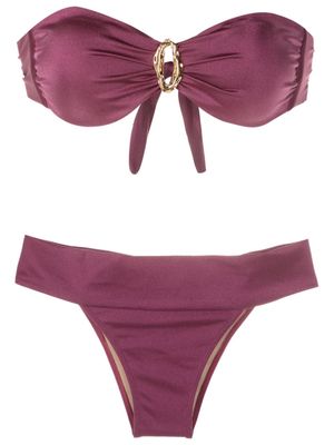 Brigitte strapless mid-rise bikini - Purple