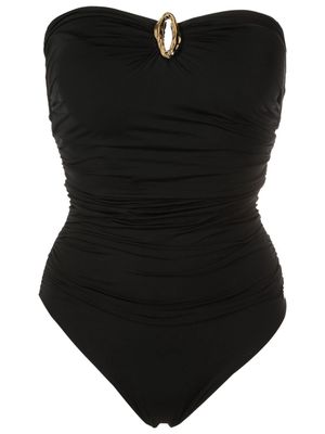 Brigitte strapless ruched swimsuit - Black