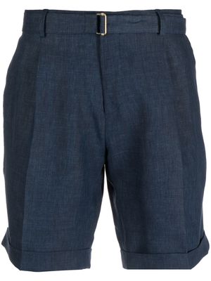 Briglia 1949 belted straight-leg linen shorts - Blue