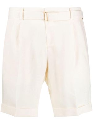 Briglia 1949 belted straight-leg linen shorts - Neutrals