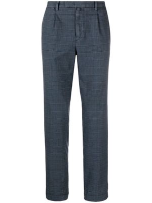 Briglia 1949 check-pattern tapered trousers - Blue