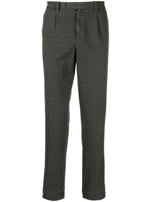 Briglia 1949 check-pattern tapered trousers - Green