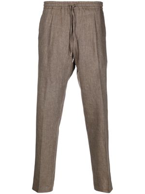 Briglia 1949 drawstring-waist cropped trousers - Brown