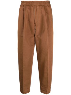 Briglia 1949 elasticated-waist cropped trousers - Brown
