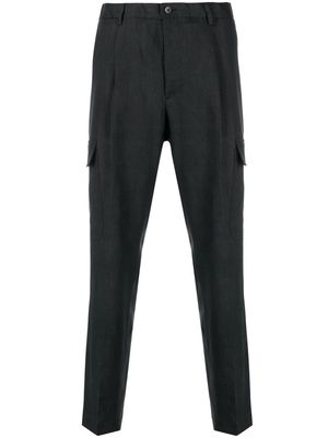 Briglia 1949 linen straight leg trousers - Grey