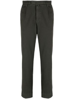 Briglia 1949 logo-patch corduroy tapered trousers - Green