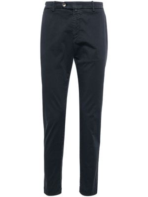 Briglia 1949 low-rise stretch-cotton tapered chinos - Blue