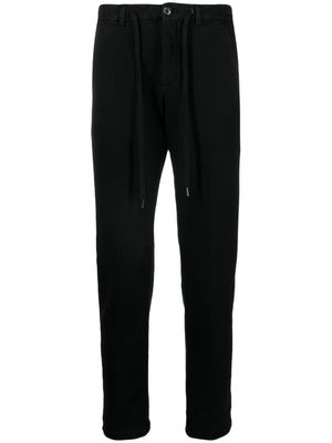 Briglia 1949 mid-rise cotton tapered trousers - Black