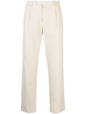 Briglia 1949 mid-rise cotton tapered trousers - Neutrals