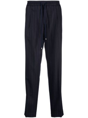Briglia 1949 pinstripe drawstring waist trousers - Blue