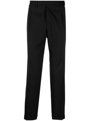 Briglia 1949 pleat-detailing concealed-fastening tapered trousers - Black