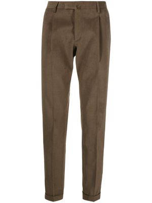 Briglia 1949 pleated velvet trousers - Brown