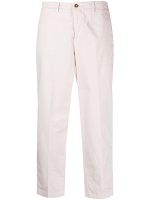 Briglia 1949 pressed-crease cotton straight trousers - Pink
