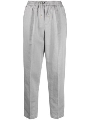 Briglia 1949 pressed-crease drawstring tapered trousers - Grey