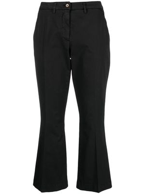 Briglia 1949 pressed-crease stretch flared trousers - Black