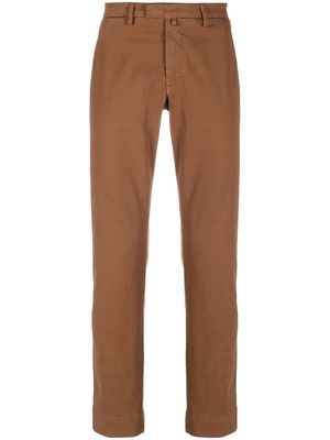 Briglia 1949 slim-cut cotton trousers - Brown