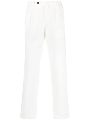 Briglia 1949 straight leg cotton chinos - White