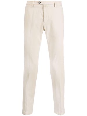 Briglia 1949 stretch-cotton tapered trousers - Neutrals