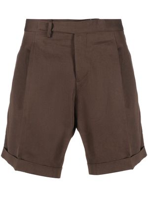 Briglia 1949 tailored cotton-linen blend shorts - Brown