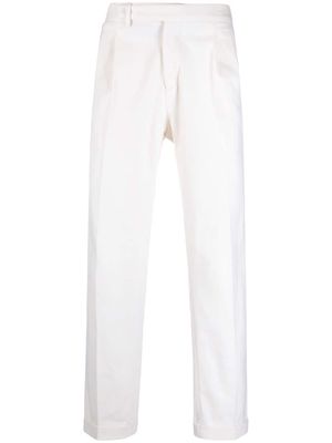 Briglia 1949 tailored tapered cotton blend trousers - Neutrals
