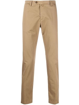 Briglia 1949 tapered-leg cotton trousers - Brown