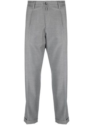 Briglia 1949 tapered wool blend drawstring trousers - Grey