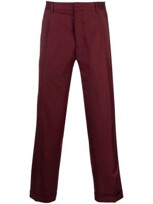 Briglia 1949 Tragaras pleated straight-leg trousers - Red