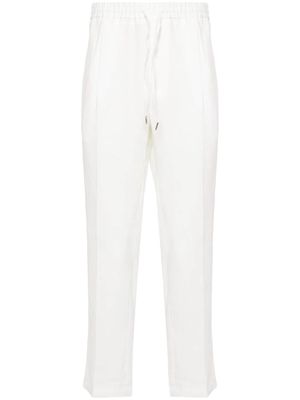 Briglia 1949 Wimbledons mid-rise linen tapered trousers - White