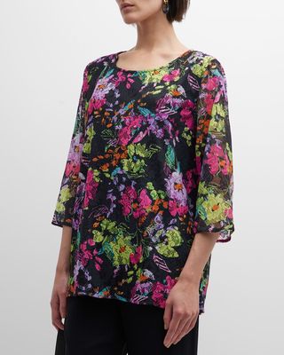 Brilliant Bouquet Floral Lace Tunic
