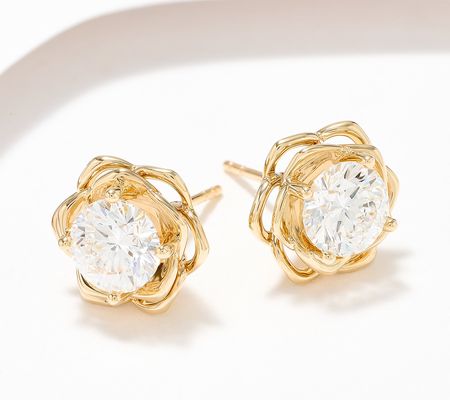 Brilliant Rose by Fire Light Lab Grown 2.00cttw Studs, 14K Gold