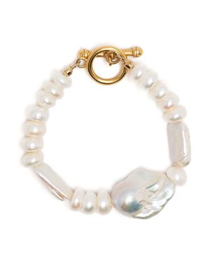 Brinker & Eliza beaded pearl bracelet - White