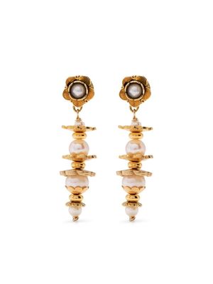 Brinker & Eliza faux-pearl drop earrings - Gold