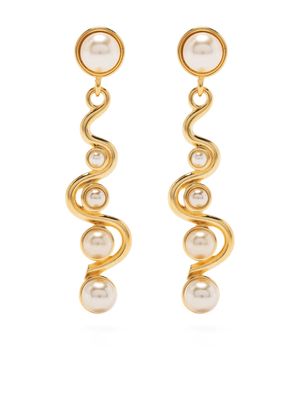 Brinker & Eliza pearl-detail dangle earrings - Gold