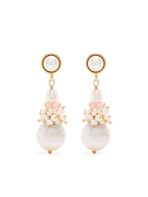 Brinker & Eliza pearl drop earrings - Gold