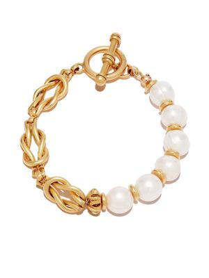Brinker & Eliza Spencer chain & pearl bracelet - Gold