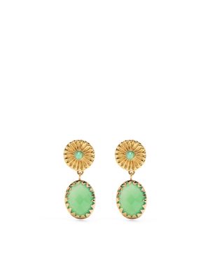 Brinker & Eliza stone-detail drop earrings - Gold