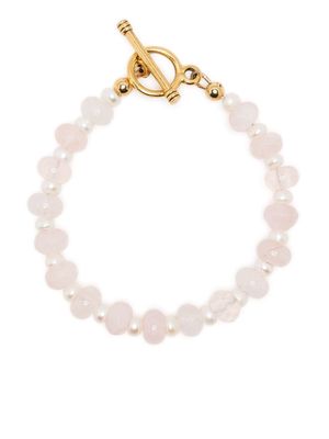 Brinker & Eliza two-tone pearl-gem bracelet - Pink