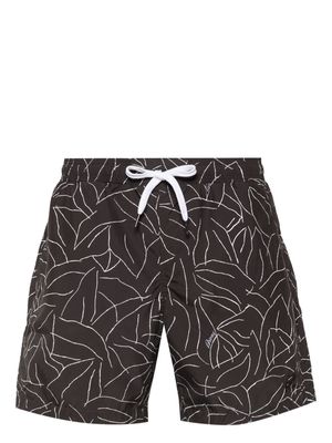 Brioni abstract-print swim shorts - Grey